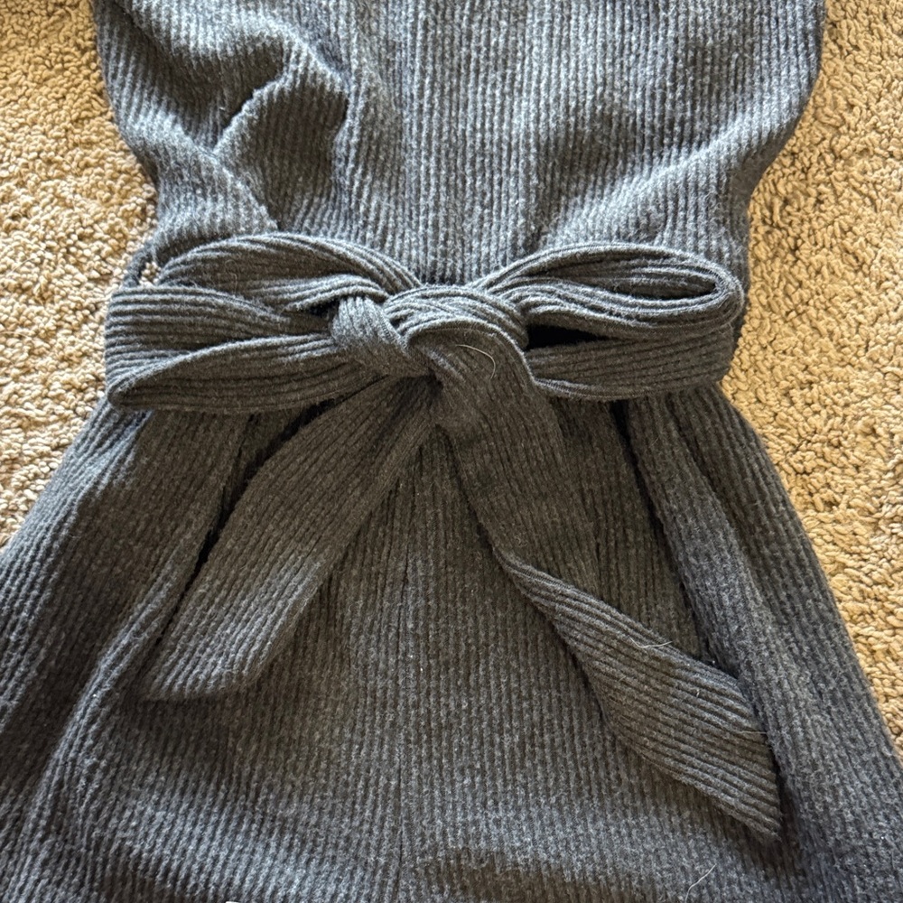 Dark grey Wrap Knit Romper - Picture 5 of 5
